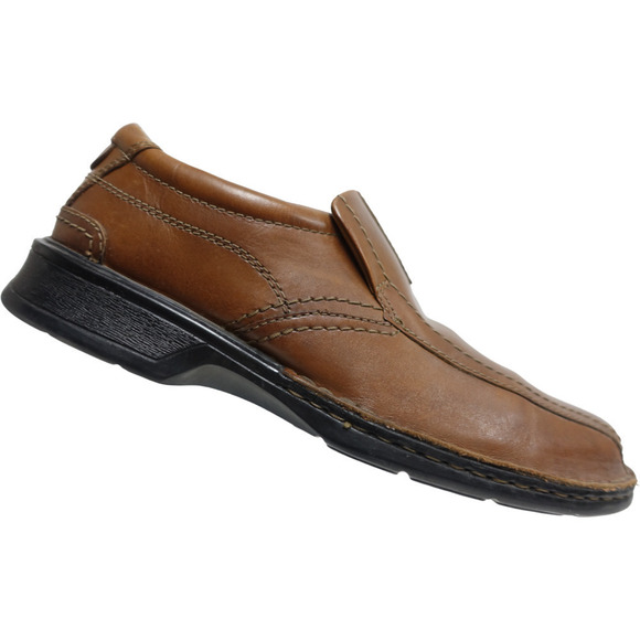 CLARKS Touareg Vibe Brown Sz 10 M Men Leather Slip-On Loafers main image 7